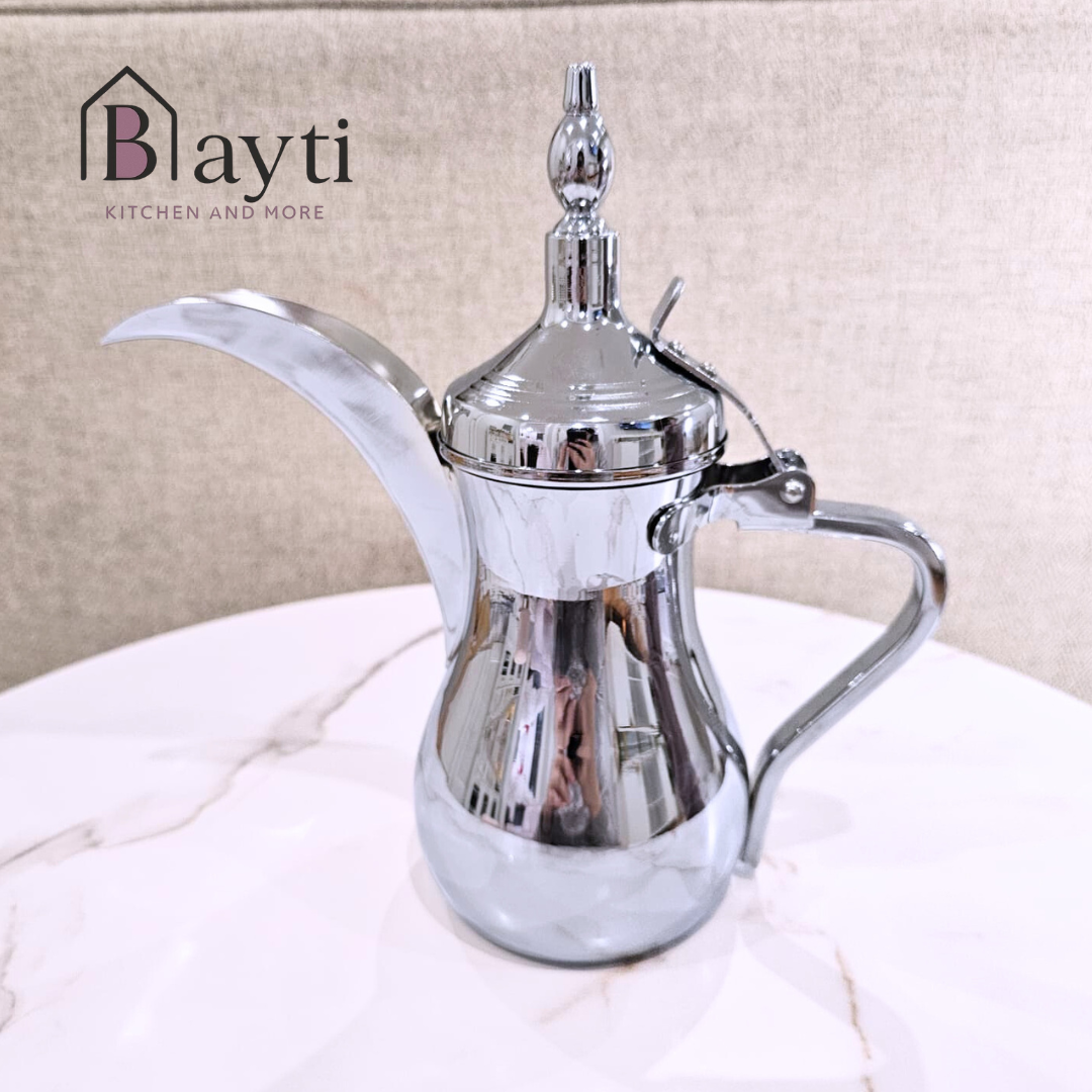 Bayti Luxury emirates Arabic Coffee Pot - Stainless Steel, Elegant Design, Perfect for Traditional Coffee Brewing