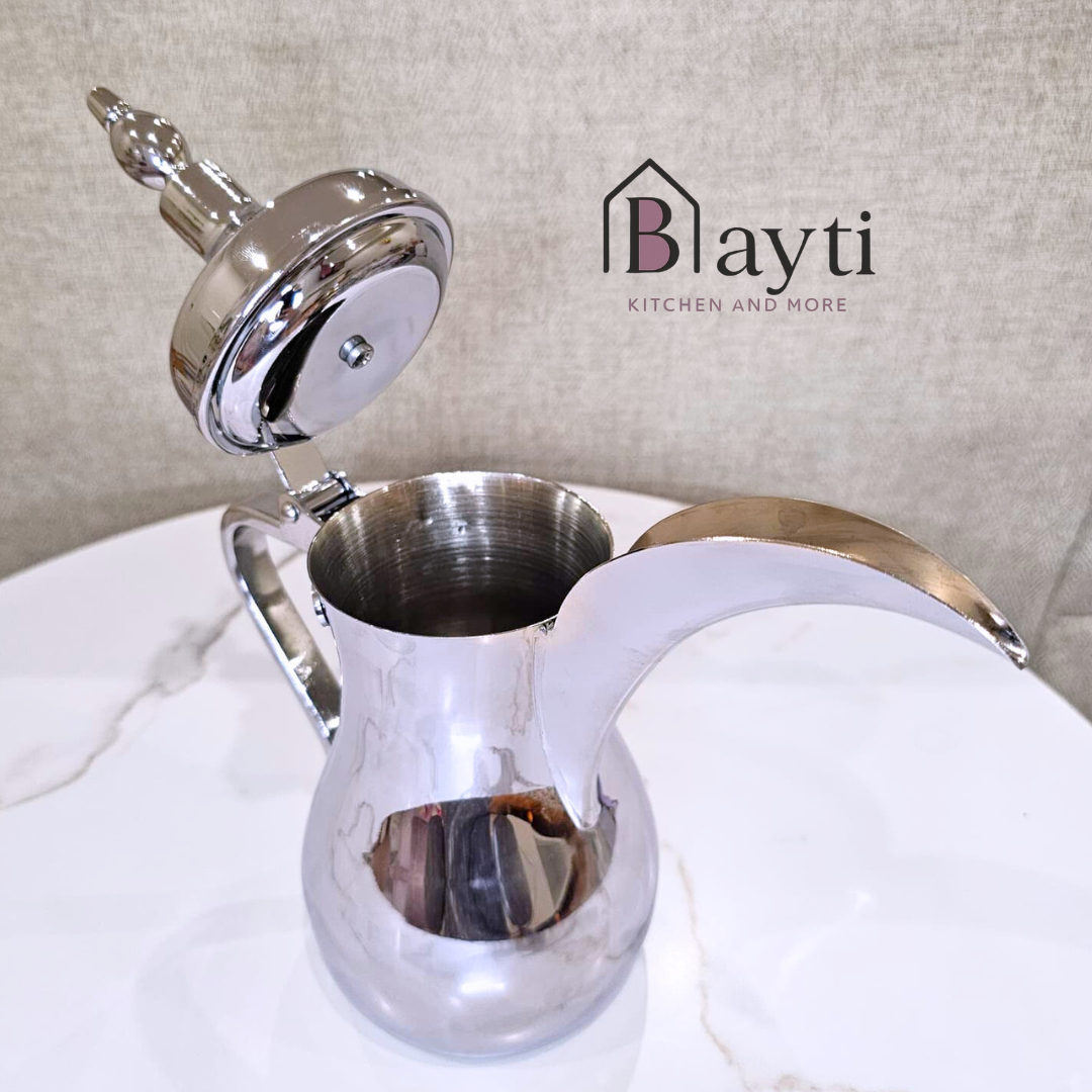 Bayti Luxury emirates Arabic Coffee Pot - Stainless Steel, Elegant Design, Perfect for Traditional Coffee Brewing